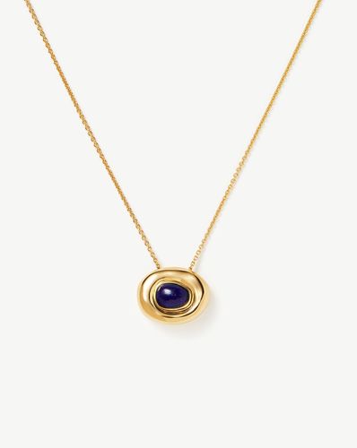 Molten Gemstone Doughnut Pendant Necklace | 18ct Gold Vermeil/Lapis - Missoma - Modalova