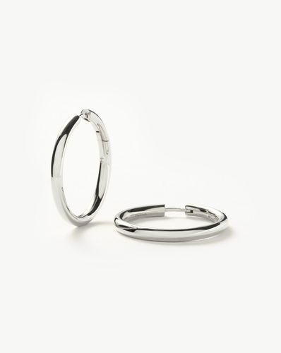 Classic Tunnel Medium Hoop Earrings | Silver Plated - Missoma - Modalova