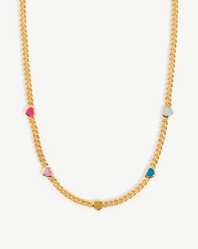 Jelly Heart Gemstone Charm Necklace | 18ct Gold Plated/Multi Quartz - Missoma - Modalova