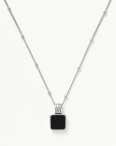 Lucy Williams Square Onyx Necklace | Sterling Silver/Black Onyx - Missoma - Modalova