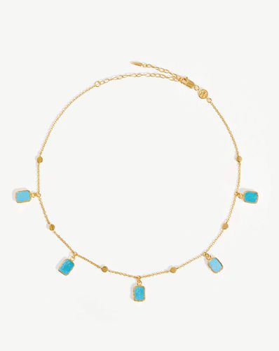 Lena Charm Choker | 18ct Gold Plated/Turquoise - Missoma - Modalova