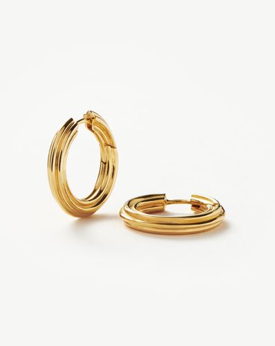 Ridge Small Hoop Earrings | 18ct Gold Plated - Missoma - Modalova