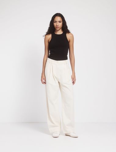 Apollo Cotton Linen Blend Loose Pant in Whisper - Organic Ninety Percent - NinetyPercent - Modalova