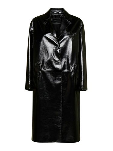 LONG COAT IN SHINY NAPPA - Woman - Prada - Modalova