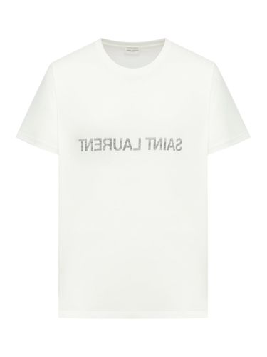 Reverse logo t-shirt - - Man - Saint Laurent - Modalova