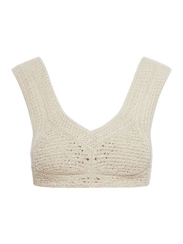 Crochet effect cotton bra - - Woman - Bottega Veneta - Modalova