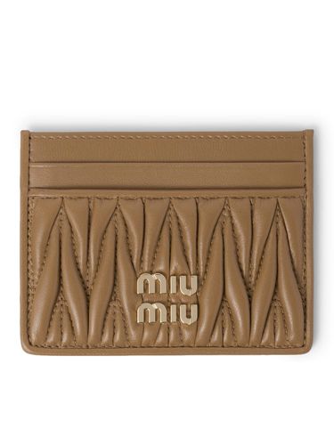 Card holder in quilted nappa - - Woman - Miu Miu - Modalova