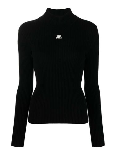 REEDITION RIB KNIT MOCKNECK SWEATER - Woman - Courreges - Modalova