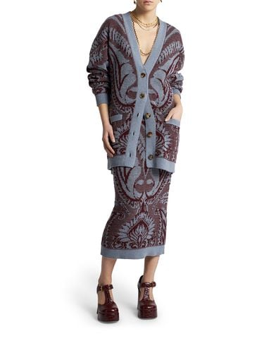 JACQUARD WOOL CARDIGAN - Woman - Etro - Modalova