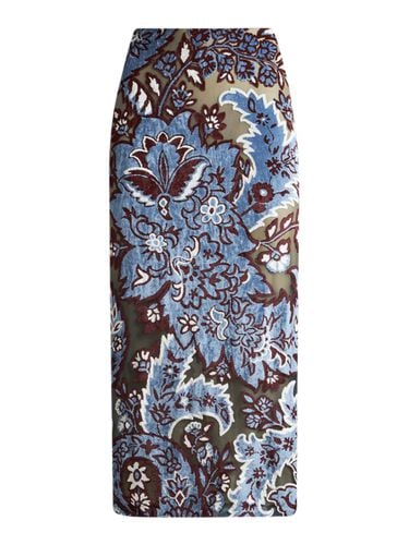 VELVET JACQUARD TULLE SKIRT - Woman - Etro - Modalova