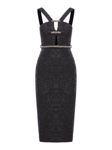 Tinsel boucle midi dress - Woman - Self-portrait - Modalova