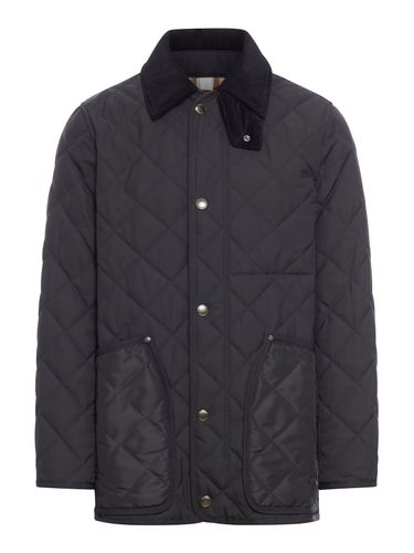 LANFORD QUILTED JACKET WITH VELVET COLLAR - Man - Burberry - Modalova