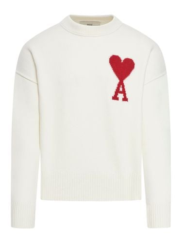 Red ADC wool crewneck sweater - - Man - Ami Paris - Modalova