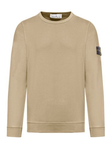 COTTON SWEATSHIRT WITH COMPASS APPLICATION - Man - Stone Island - Modalova