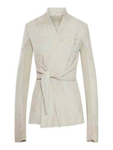 NAPPA BLAZER WITH STRETCH COTTON INSERTS - Woman - Rick Owens - Modalova