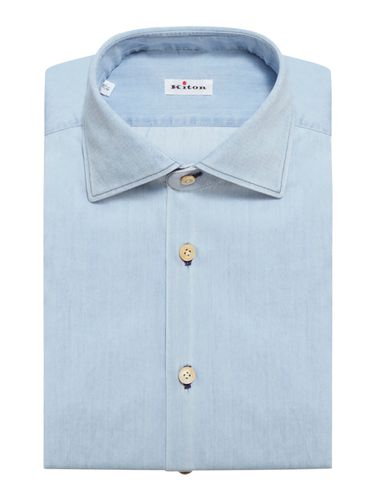 DENIM COTTON SHIRT - Kiton - Man - Kiton - Modalova