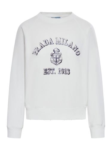 PRINTED COTTON SWEATSHIRT - Woman - Prada - Modalova