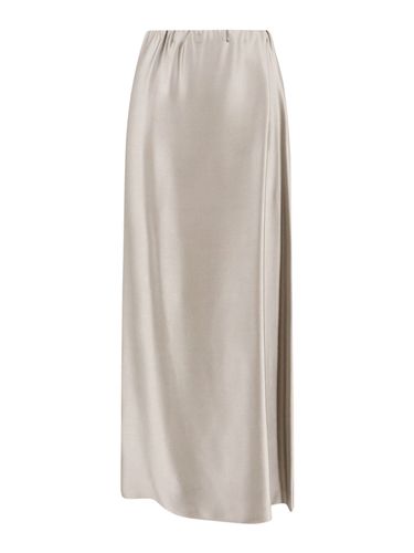 SILK SKIRT WITH SPLIT - Woman - Giorgio Armani - Modalova