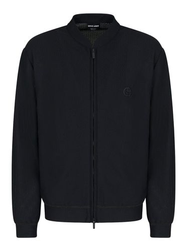 MICRO MODAL DOUBLE JERSEY BLOUSON - Man - Giorgio Armani - Modalova