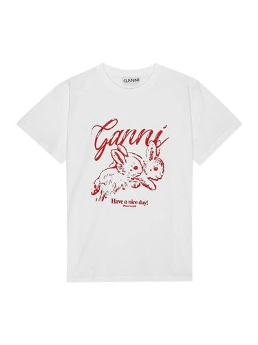 RELAXED BUNNY T-SHIRT - Woman - Ganni - Modalova