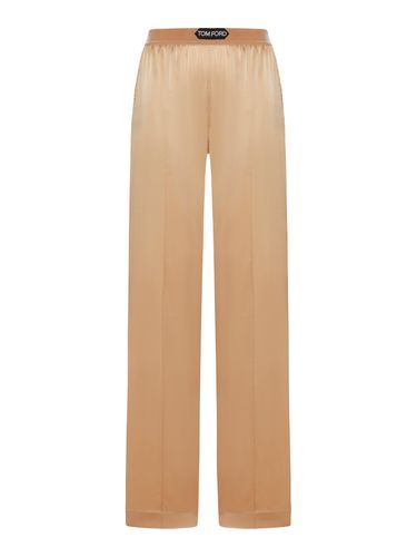 STRETCH SILK SATIN PANTS - Woman - Tom Ford - Modalova