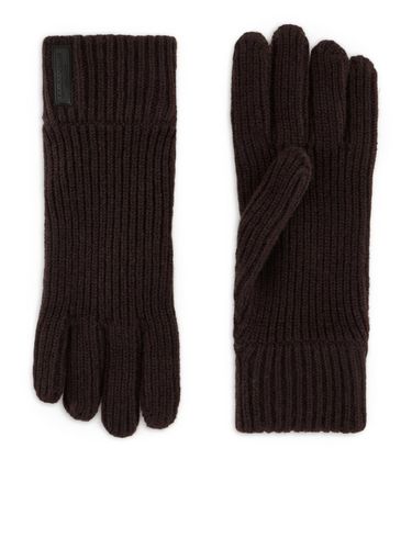 PURE CASHMERE KNITTED GLOVES - Man - Giorgio Armani - Modalova