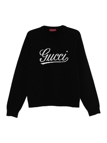 WOOL SWEATER WITH INTARSIA - Man - Gucci - Modalova