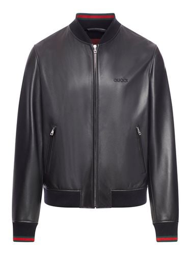 Lambskin bomber jacket - Man - Gucci - Modalova