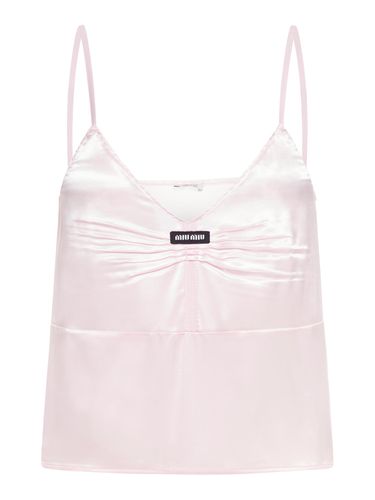 V-neck top - Miu Miu - Woman - Miu Miu - Modalova