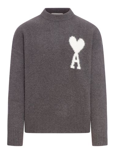 OFF-WHITE AMI DE COEUR CREW NECK SWEATER - Man - Ami Paris - Modalova