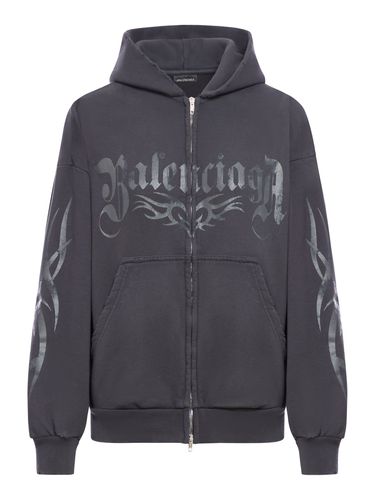 ZIP-UP HOODIE TACKY MOLLETON ARCHETYPE - Woman - Balenciaga - Modalova