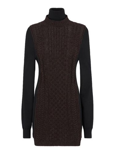 Dark purple wool dress - Woman - Fendi - Modalova