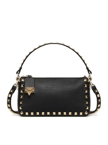 SMALL ROCKSTUD SHOULDER BAG IN GRAINED CALFSKIN - Woman - Valentino Garavani - Modalova