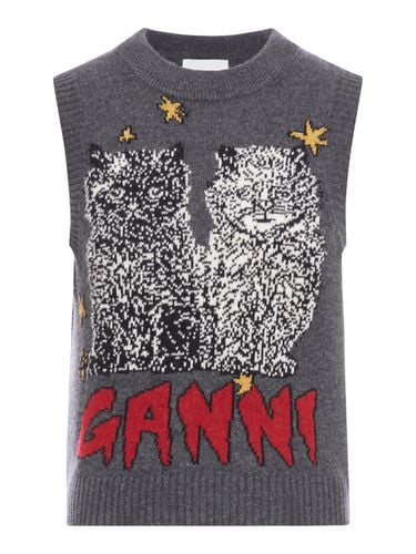 GRAPHIC CATS VEST - Woman - Ganni - Modalova