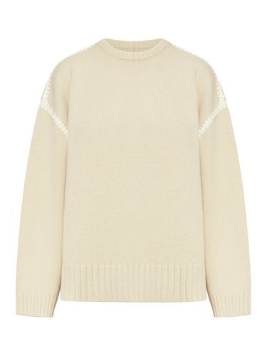 Embroidered wool cashmere knit harvest - Woman - Toteme - Modalova