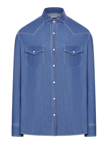 DENIM SHIRT - Man - Brunello Cucinelli - Modalova