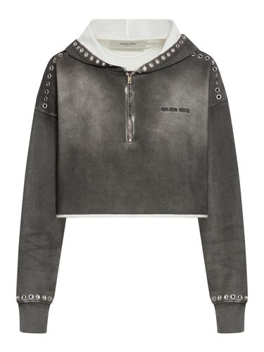 FADED COTTON CROP SWEATSHIRT - Woman - Golden Goose Deluxe Brand - Modalova