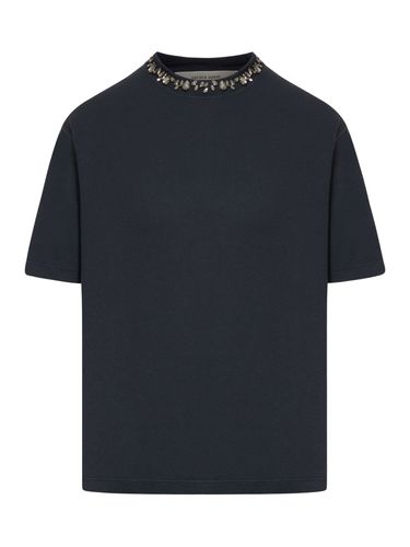 JERSEY T-SHIRT WITH CRYSTALS - Woman - Golden Goose Deluxe Brand - Modalova