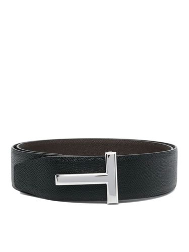 T LOGO BUCKLE BELT - Tom Ford - Man - Tom Ford - Modalova