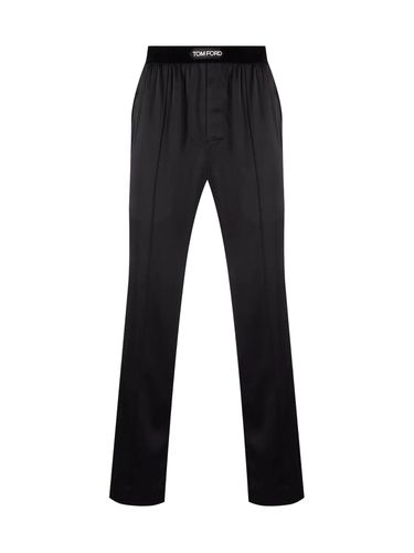 Logo-waistband silk pajama trousers - - Man - Tom Ford Underwear - Modalova