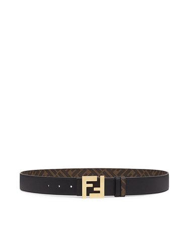 Black leather belt - Fendi - Man - Fendi - Modalova