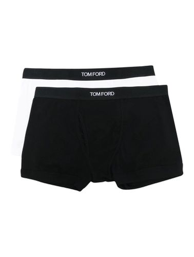 Logo-tape detail boxers - - Man - Tom Ford Underwear - Modalova