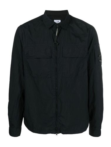 Logo-plaque shirt jacket - - Man - Cp Company - Modalova