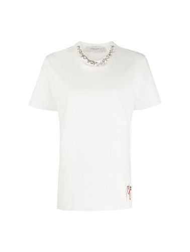 COTTON T-SHIRT WITH CRYSTALS - Woman - Golden Goose Deluxe Brand - Modalova