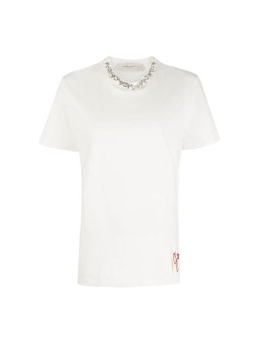 Embroidered cotton T-shirt - - Woman - Golden Goose Deluxe Brand - Modalova