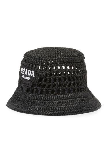 Woven fabric bucket hat - - Woman - Prada - Modalova