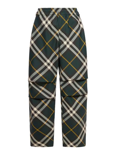 Wide-leg check trousers - - Man - Burberry - Modalova