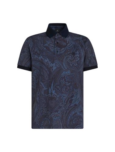 Cotton polo shirt with paisley print - - Man - Etro - Modalova
