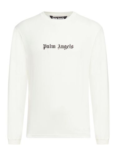 Long-sleeved t-shirt with logo - - Man - Palm Angels - Modalova