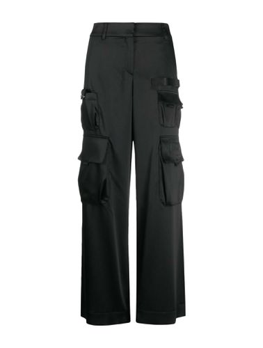 SATIN TOYBOX CARGO PANTS - Woman - Off-white - Modalova